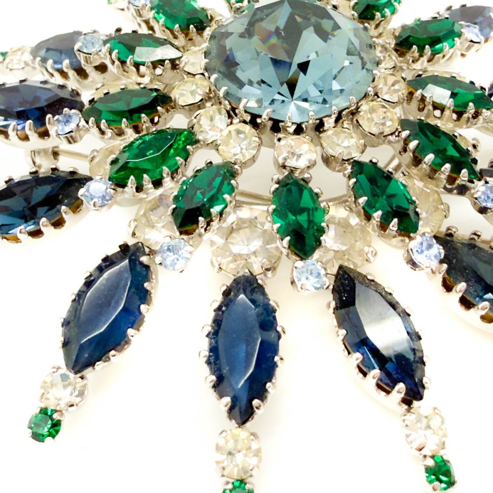 Vintage Marquise Sunburst Brooch