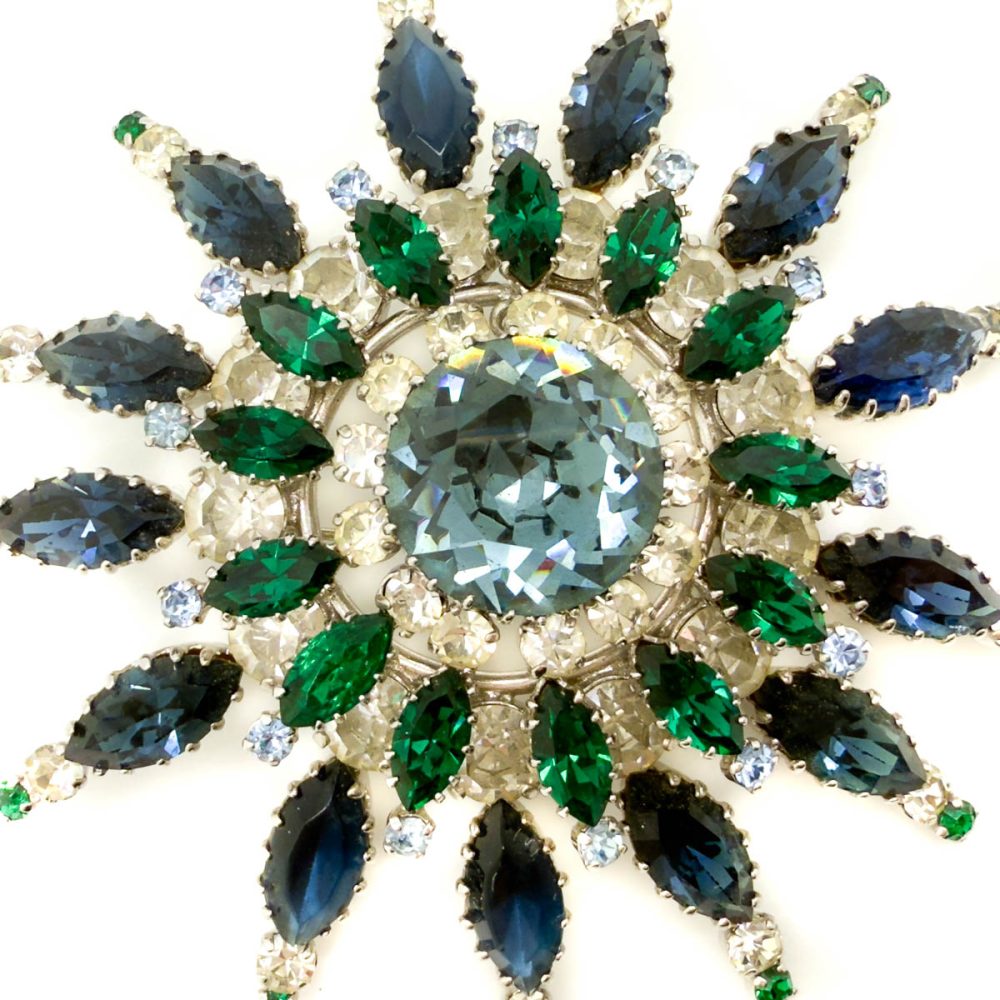 Vintage Marquise Sunburst Brooch
