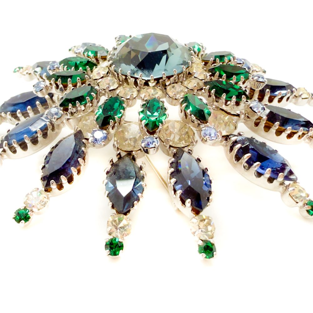 Vintage Marquise Sunburst Brooch