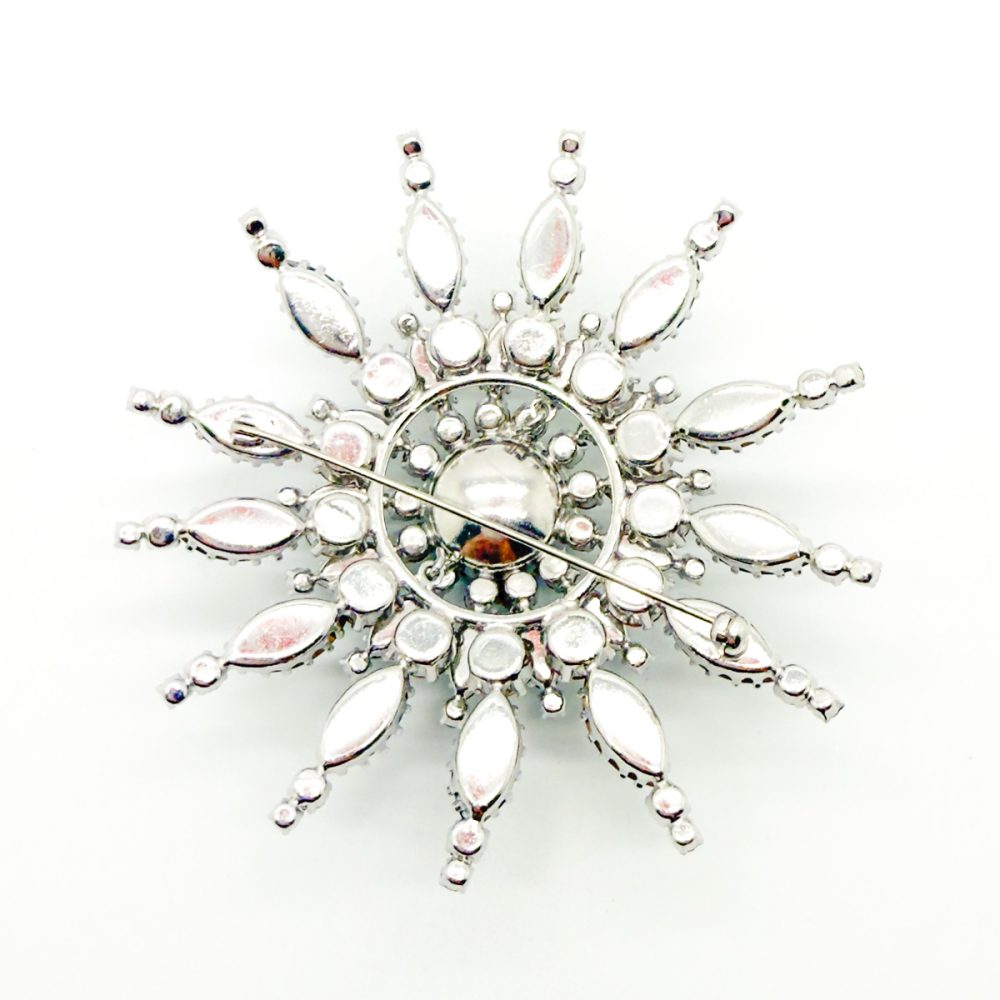 Vintage Marquise Sunburst Brooch