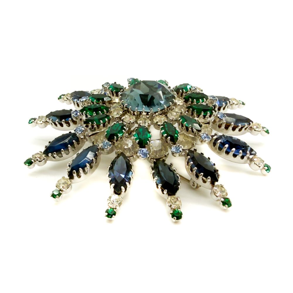 Vintage Marquise Sunburst Brooch