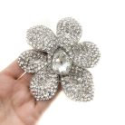Jennifer Gibson Jewellery 2150 (1) Vintage Statement Crystal Flower Brooch