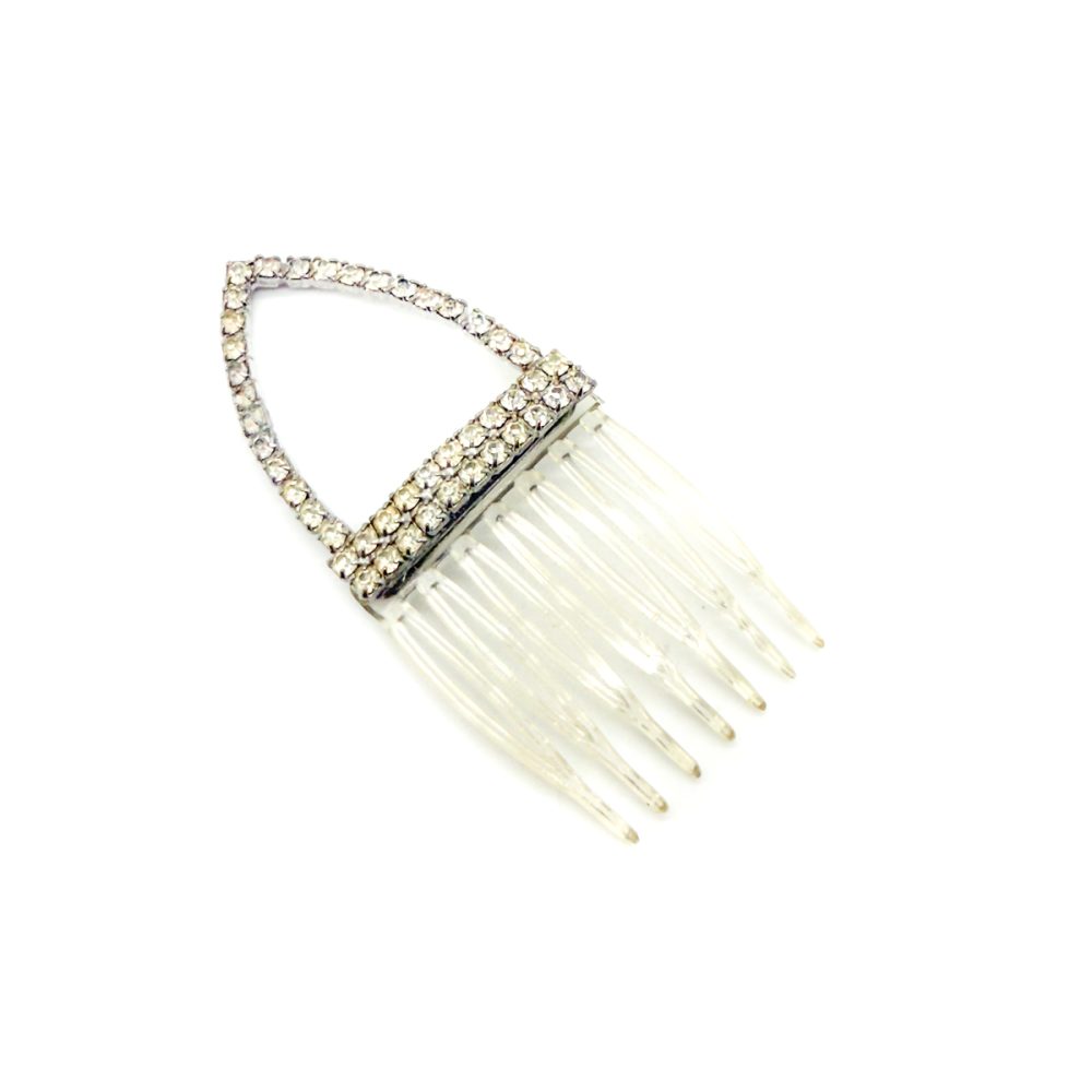 Antique Art Deco Crystal Hair Comb
