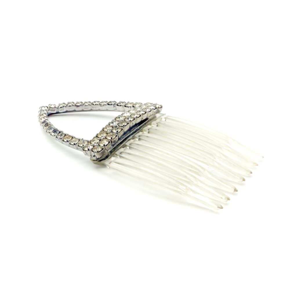 Antique Art Deco Crystal Hair Comb
