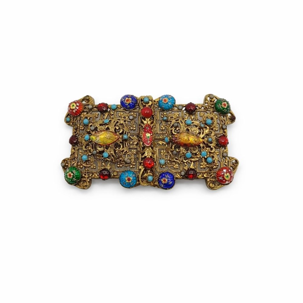 Antique Czech Jewelled Buckle