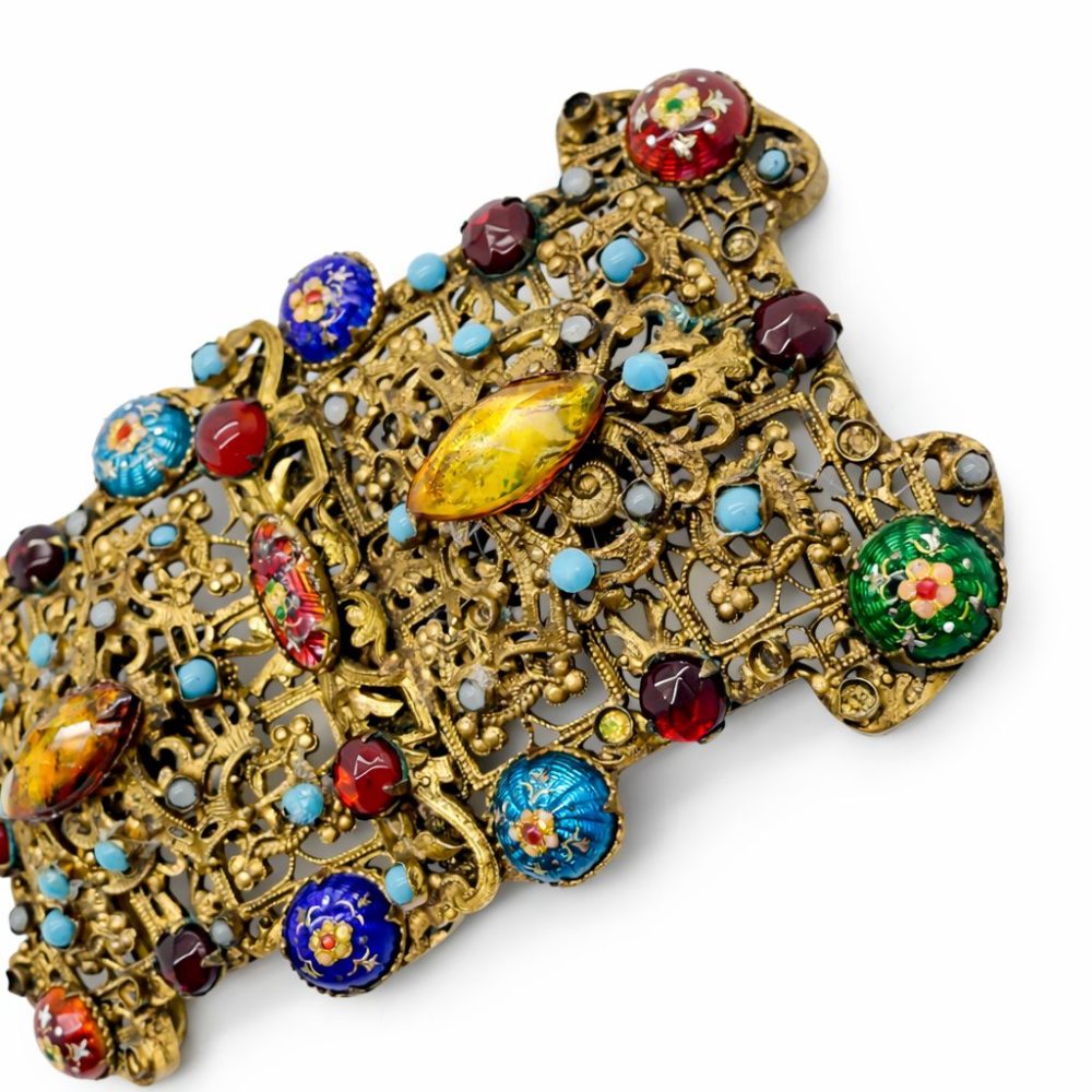 Antique Czech Jewelled Buckle