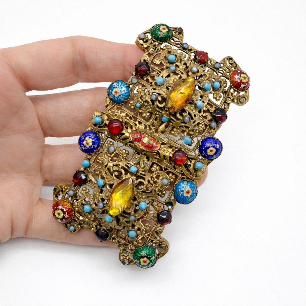 Antique Czech Jewelled Buckle