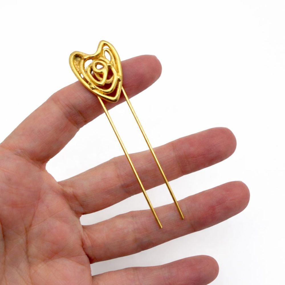 Vintage Balenciaga Heart Hair Accessory