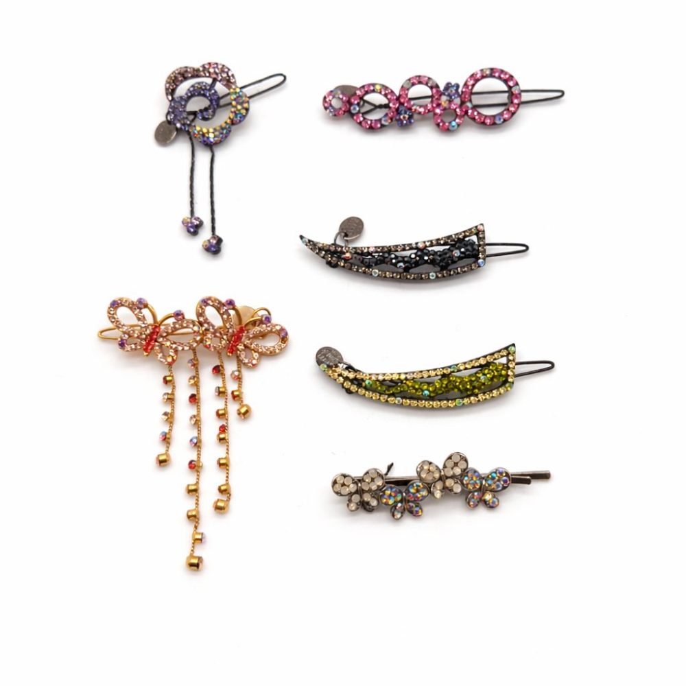 Vintage Cherry Chau Crystal Hairslide Set