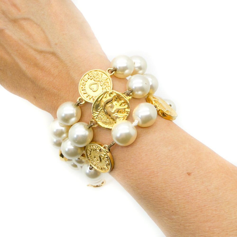 Vintage LANGE Statement Pearl Cuff