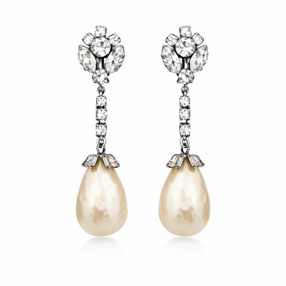 Vintage Otto Muller Pearl Drop Earrings
