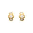 Jennifer Gibson Jewellery 2176 (2) Vintage Napier Pearl Trio Earrings