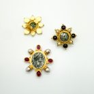 Jennifer Gibson Jewellery 2177 (1) Vintage Linda Levinson Byzantine Coin Earrings