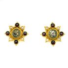 Jennifer Gibson Jewellery 2177 (2) Vintage Linda Levinson Byzantine Coin Earrings