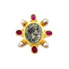Jennifer Gibson Jewellery 2177 (3) Vintage Linda Levinson Byzantine Coin Earrings
