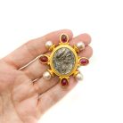 Jennifer Gibson Jewellery 2177 (4) Vintage Linda Levinson Byzantine Coin Earrings