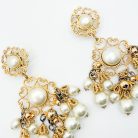 Jennifer Gibson Jewellery 2179 (3) Vintage Statement Pearl Chandelier Earrings