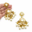 Jennifer Gibson Jewellery 2179 (5) Vintage Statement Pearl Chandelier Earrings