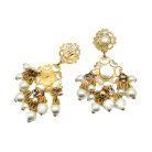 Jennifer Gibson Jewellery 2179 (8) Vintage Statement Pearl Chandelier Earrings