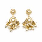 Jennifer Gibson Jewellery 2179 (9) Vintage Statement Pearl Chandelier Earrings