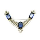 Jennifer Gibson Jewellery -2180 (1) Antique Art Deco Sapphire Brooch