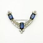Jennifer Gibson Jewellery -2180 (5) Antique Art Deco Sapphire Brooch