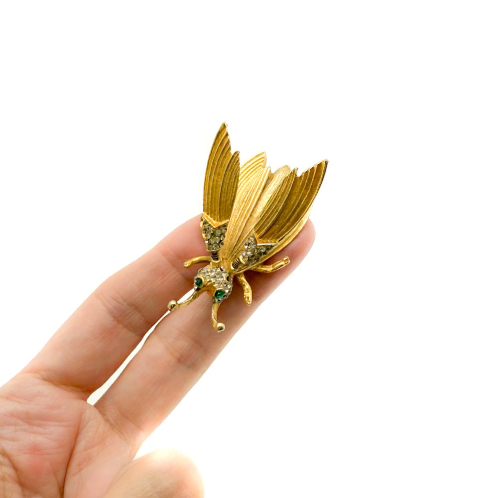 Hattie Carnegie En tremblant Bug Brooch