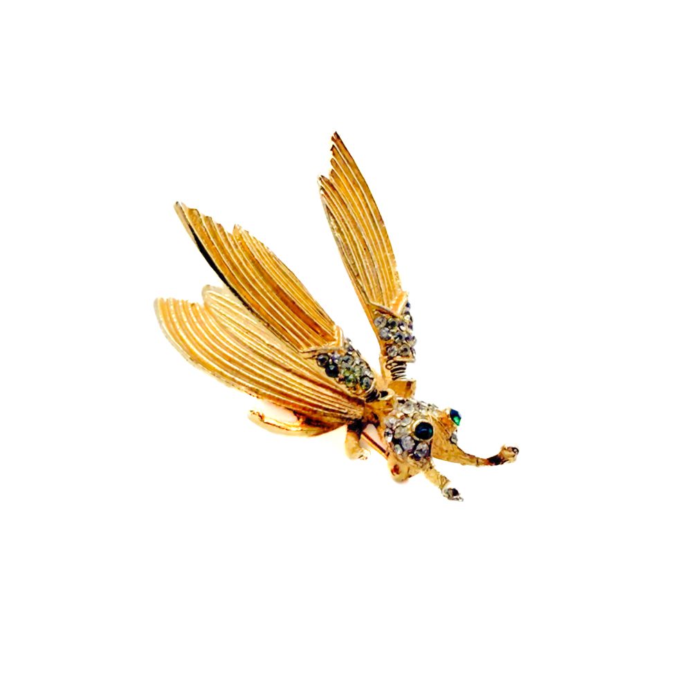 Hattie Carnegie En tremblant Bug Brooch
