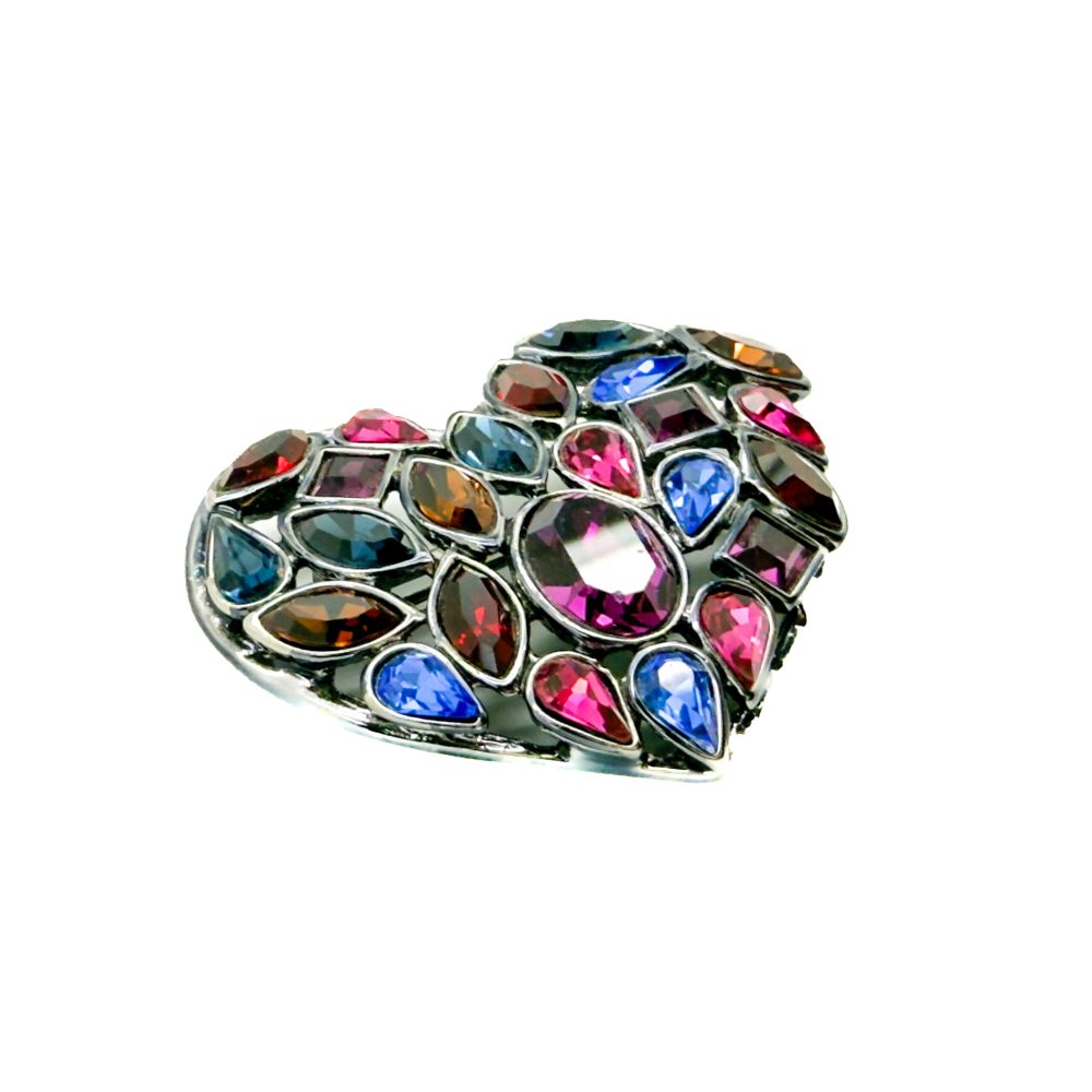 Vintage YSL Heart Brights Brooch