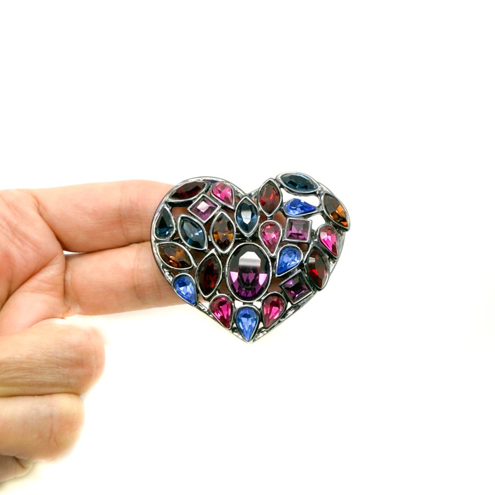 Vintage YSL Heart Brights Brooch