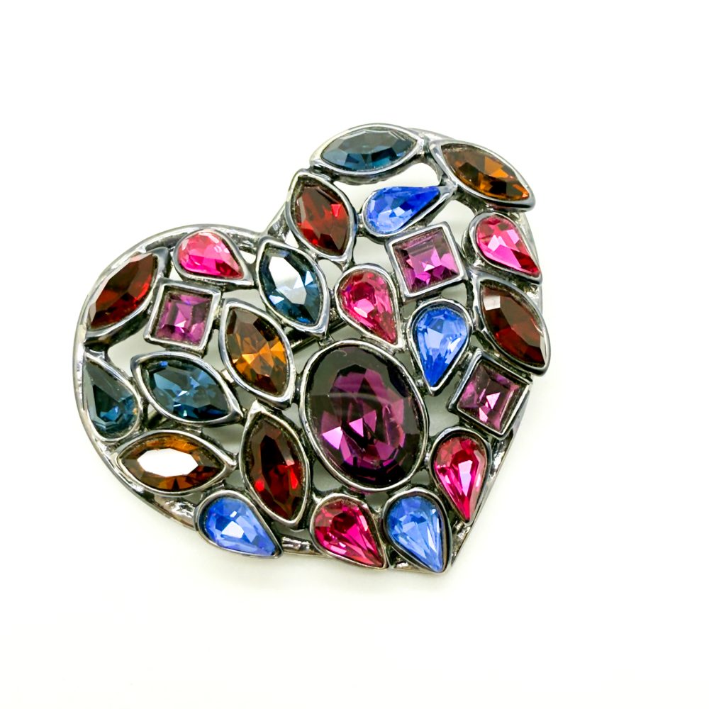 Vintage YSL Heart Brights Brooch
