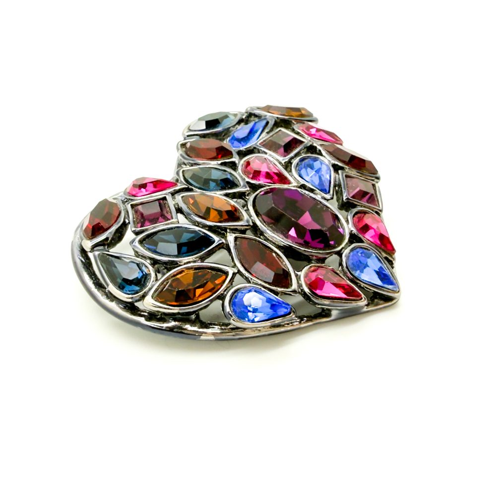 Vintage YSL Heart Brights Brooch