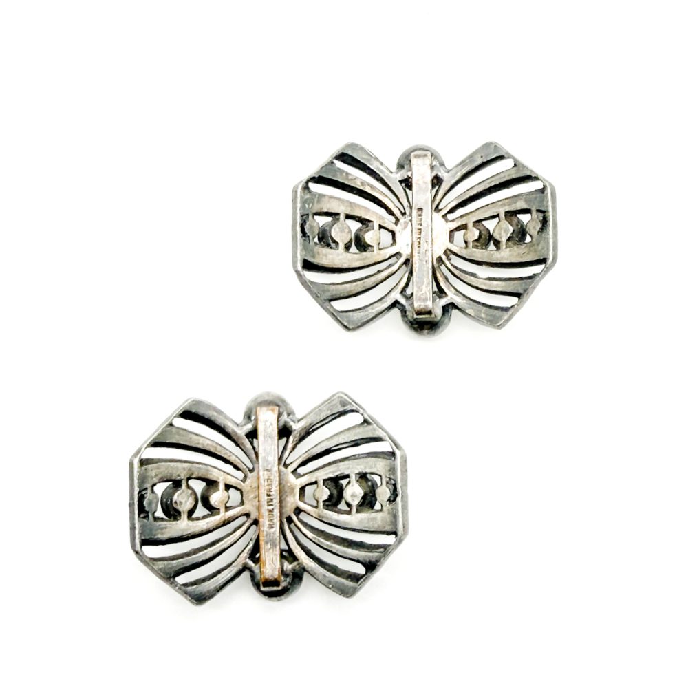 Antique Georgian French Paste Buckle Pair