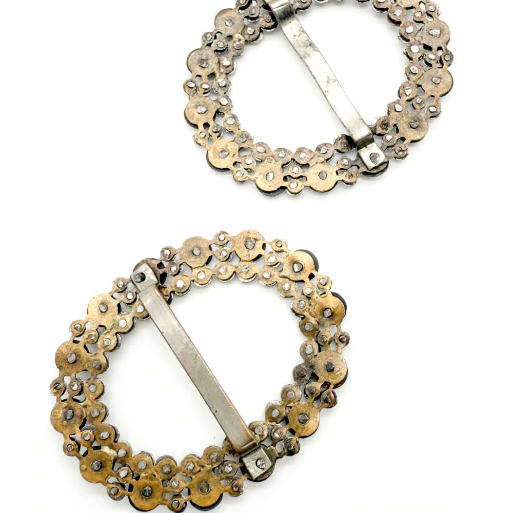 Antique Georgian Cut Steel Buckle Pair