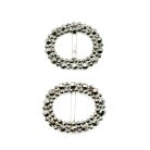 Jennifer Gibson Jewellery 2191 (2) Antique Georgian Cut Steel Buckle Pair