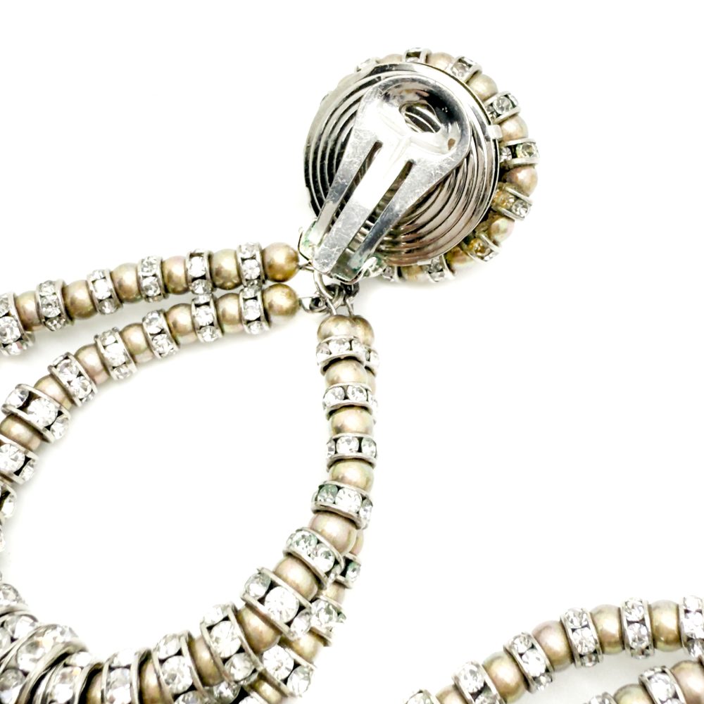 Vintage French Rhondelle Hoop Earrings 1950s