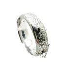 Jennifer Gibson Jewellery 2195 (1) Vintage Hallmarked Silver Forget Me Not Bangle