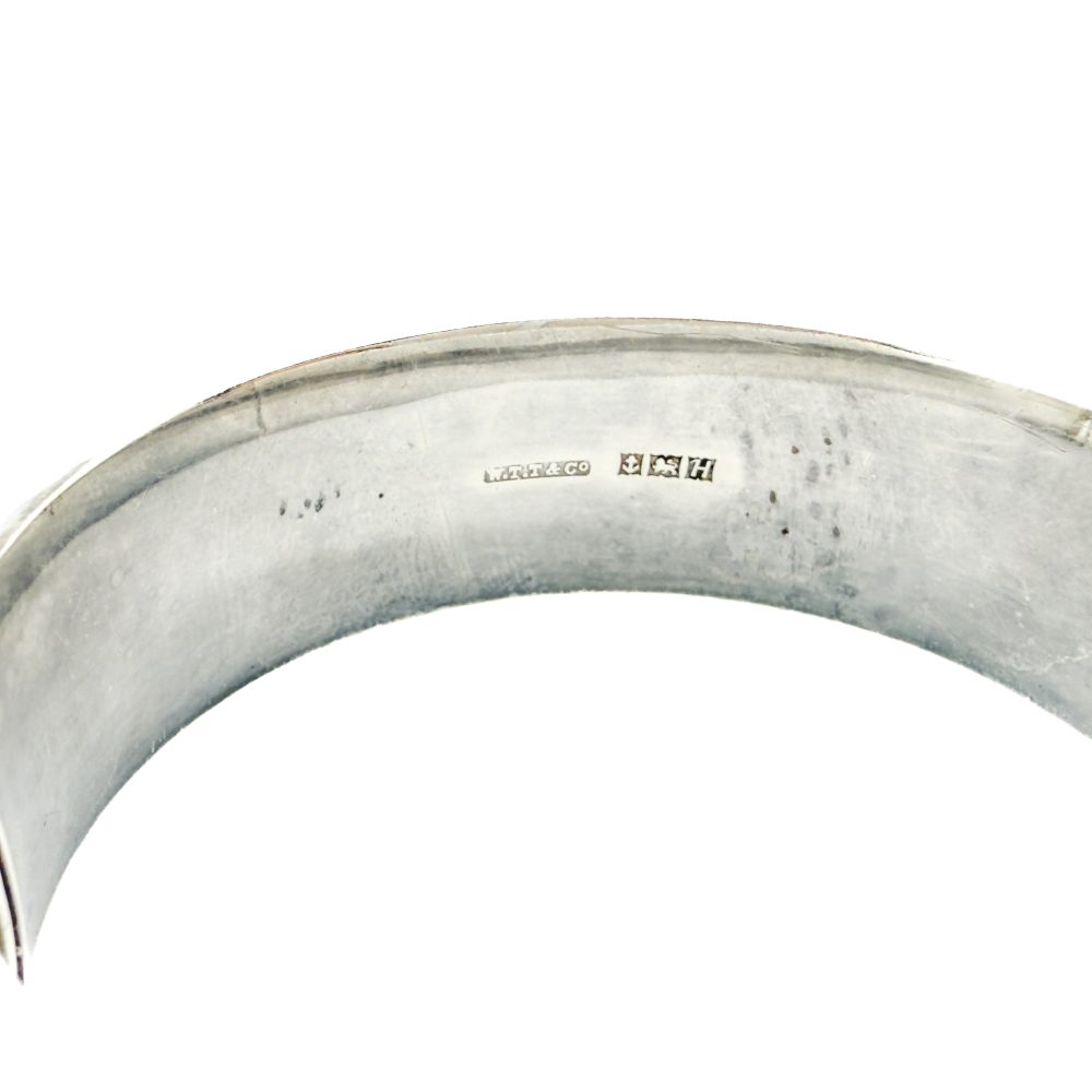 Vintage Hallmarked Silver Forget Me Not Bangle