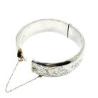 Jennifer Gibson Jewellery 2195 (5) Vintage Hallmarked Silver Forget Me Not Bangle