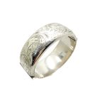 Jennifer Gibson Jewellery 2197 (4) Vintage Hallmarked Silver Foliate Bangle