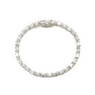 Jennifer Gibson Jewellery 2198 (2) Vintage Sterling Silver Crystal Line Bracelet