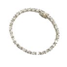 Jennifer Gibson Jewellery 2198 (3) Vintage Sterling Silver Crystal Line Bracelet
