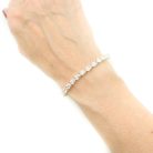 Jennifer Gibson Jewellery 2198 (6) Vintage Sterling Silver Crystal Line Bracelet