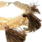 Vintage MaxMara Crystal Tassel Necklace