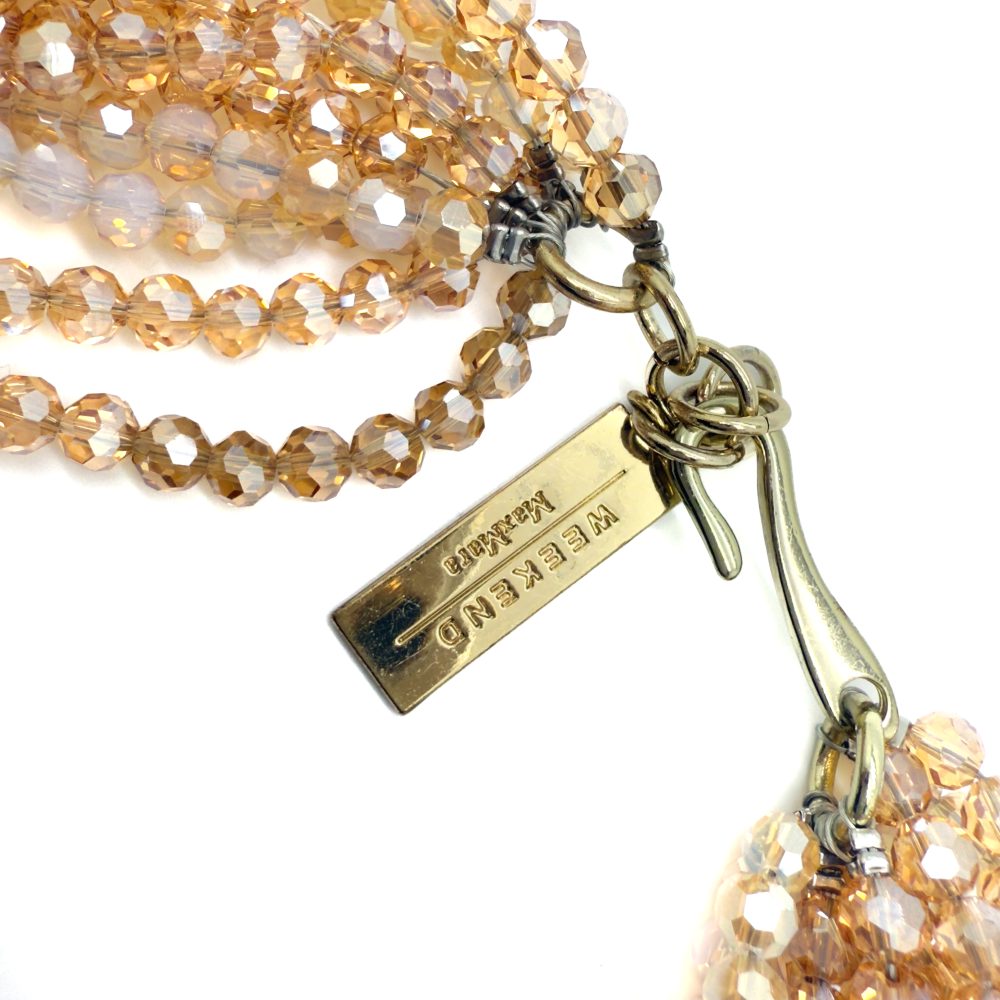 Vintage MaxMara Crystal Tassel Necklace