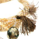 Vintage MaxMara Crystal Tassel Necklace