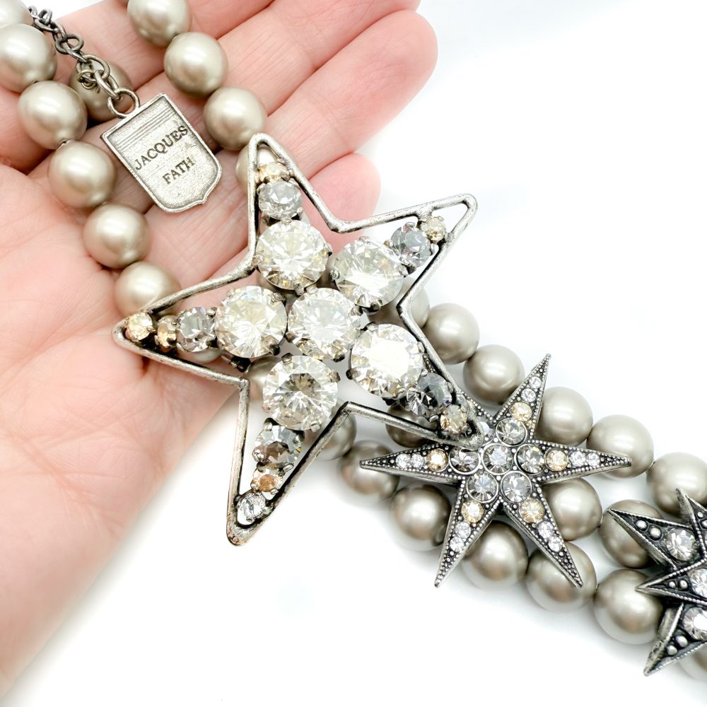 Vintage Jacques Fath Star Lariat Necklace