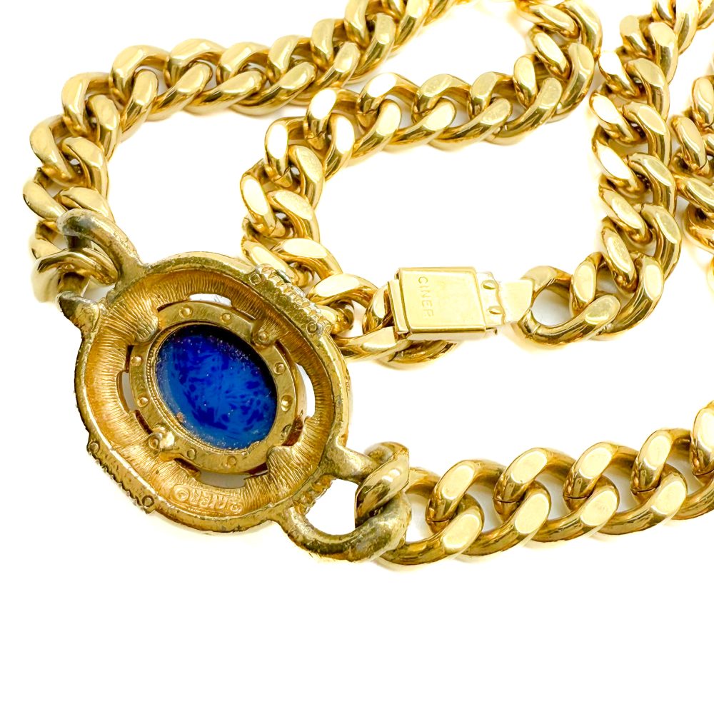 Vintage Ciner Lapis Necklace