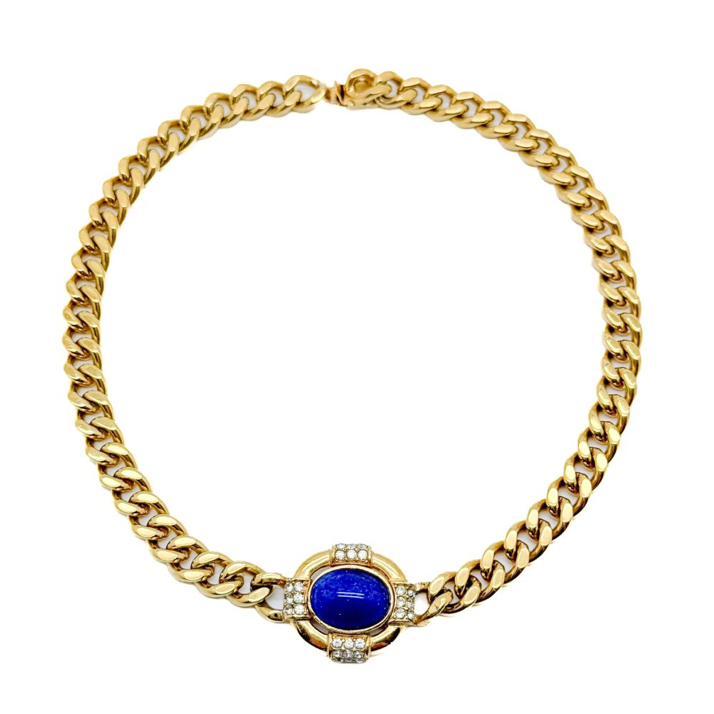 Vintage Ciner Lapis Necklace
