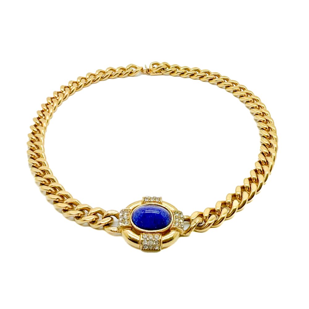 Vintage Ciner Lapis Necklace